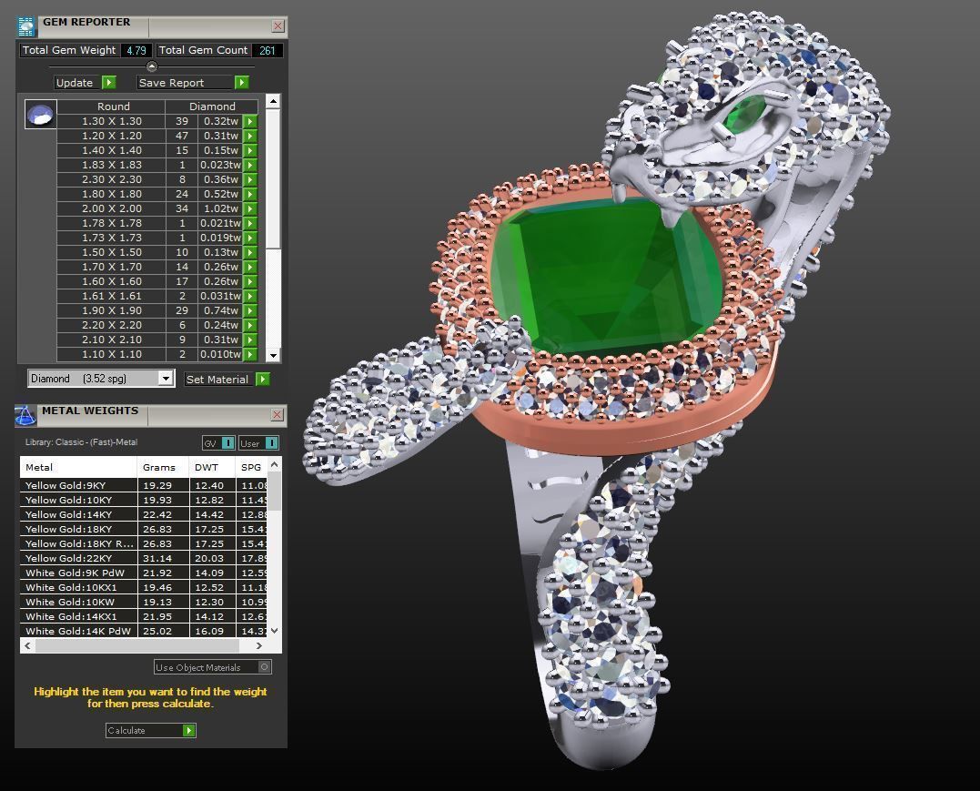 snake ring  3D print model_2