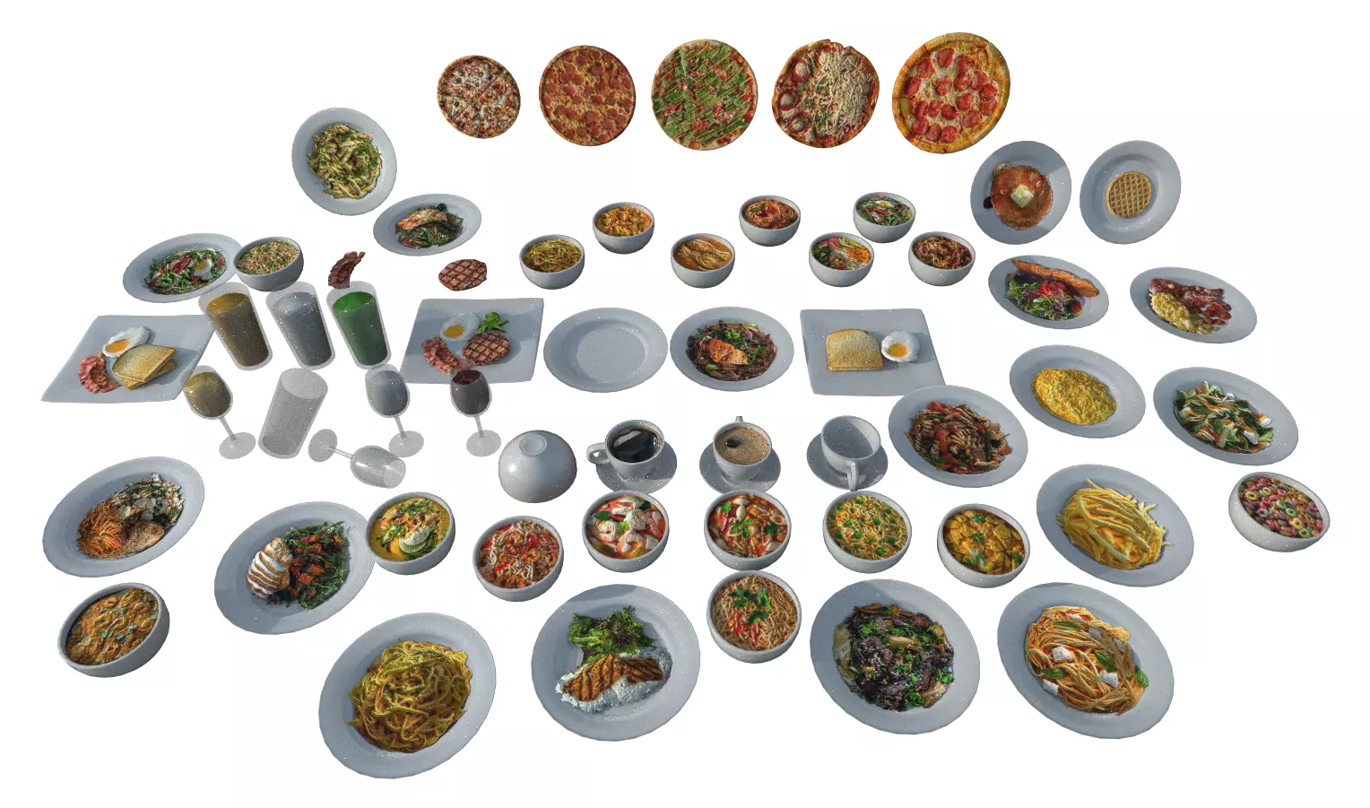 Food Prop Pack Low-poly 3D model