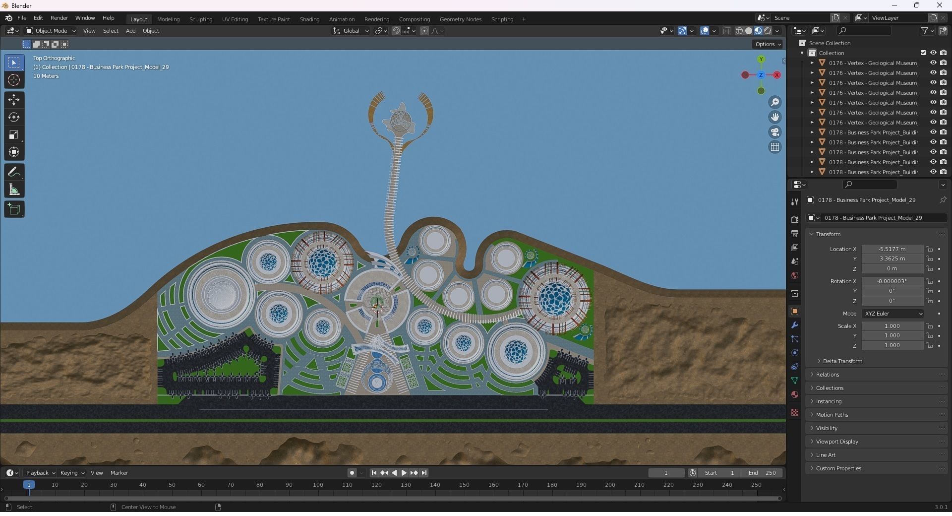 0178 - Business Park Architecture 3D Project - 2D Drawings 3D model_31