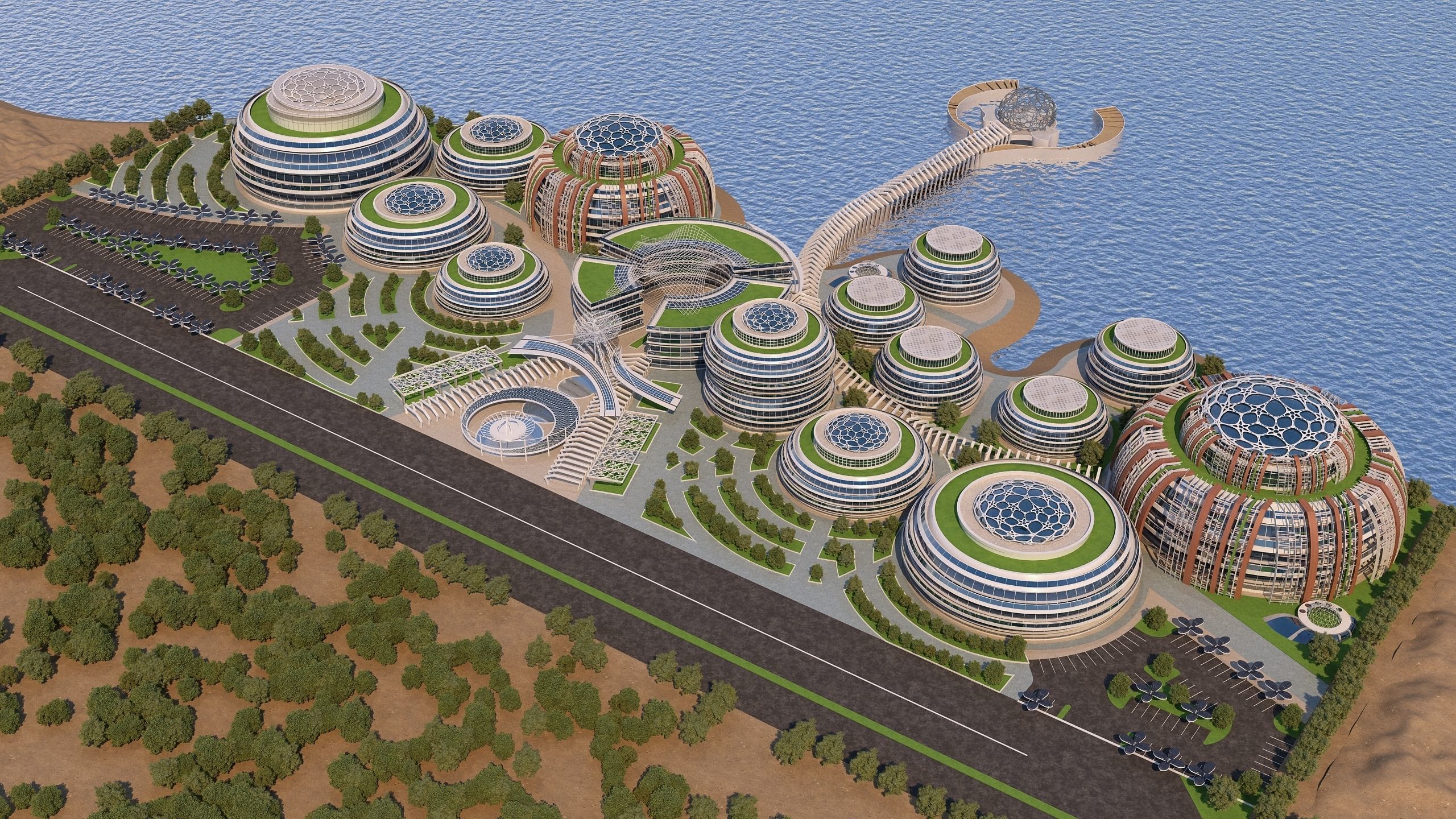 0178 - Business Park Architecture 3D Project - 2D Drawings 3D model_1