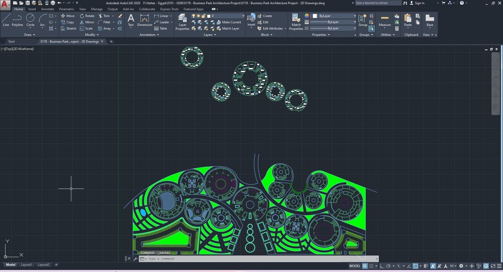 0178 - Business Park Architecture 3D Project - 2D Drawings 3D model_34