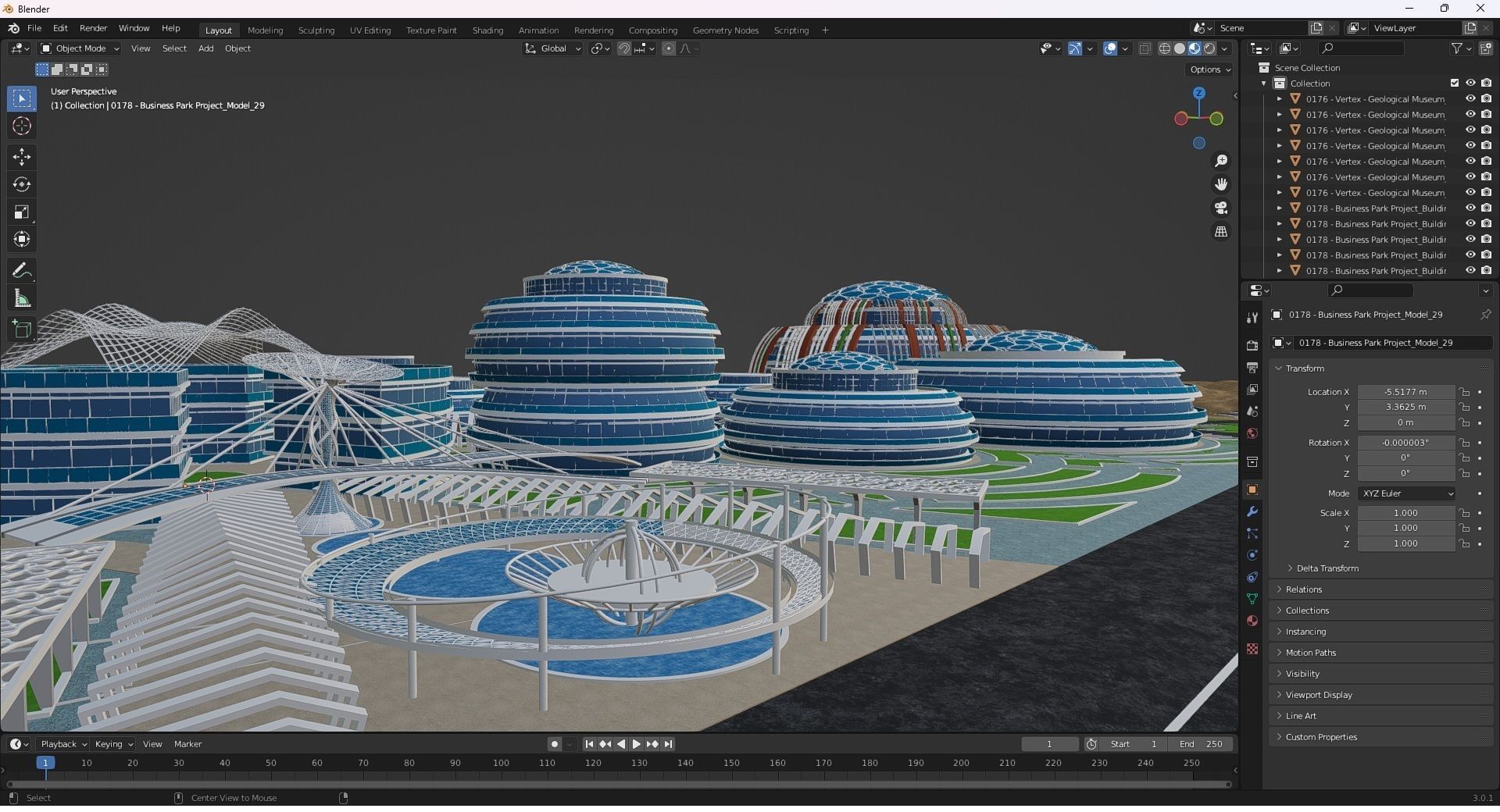 0178 - Business Park Architecture 3D Project - 2D Drawings 3D model_33