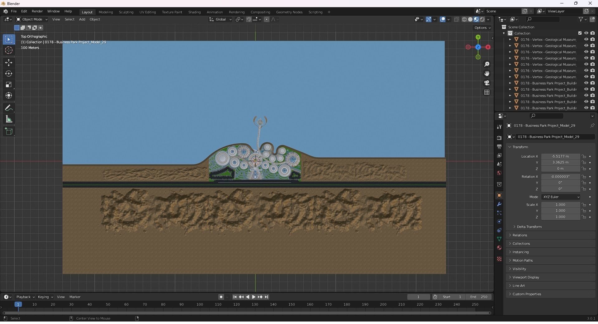 0178 - Business Park Architecture 3D Project - 2D Drawings 3D model_30