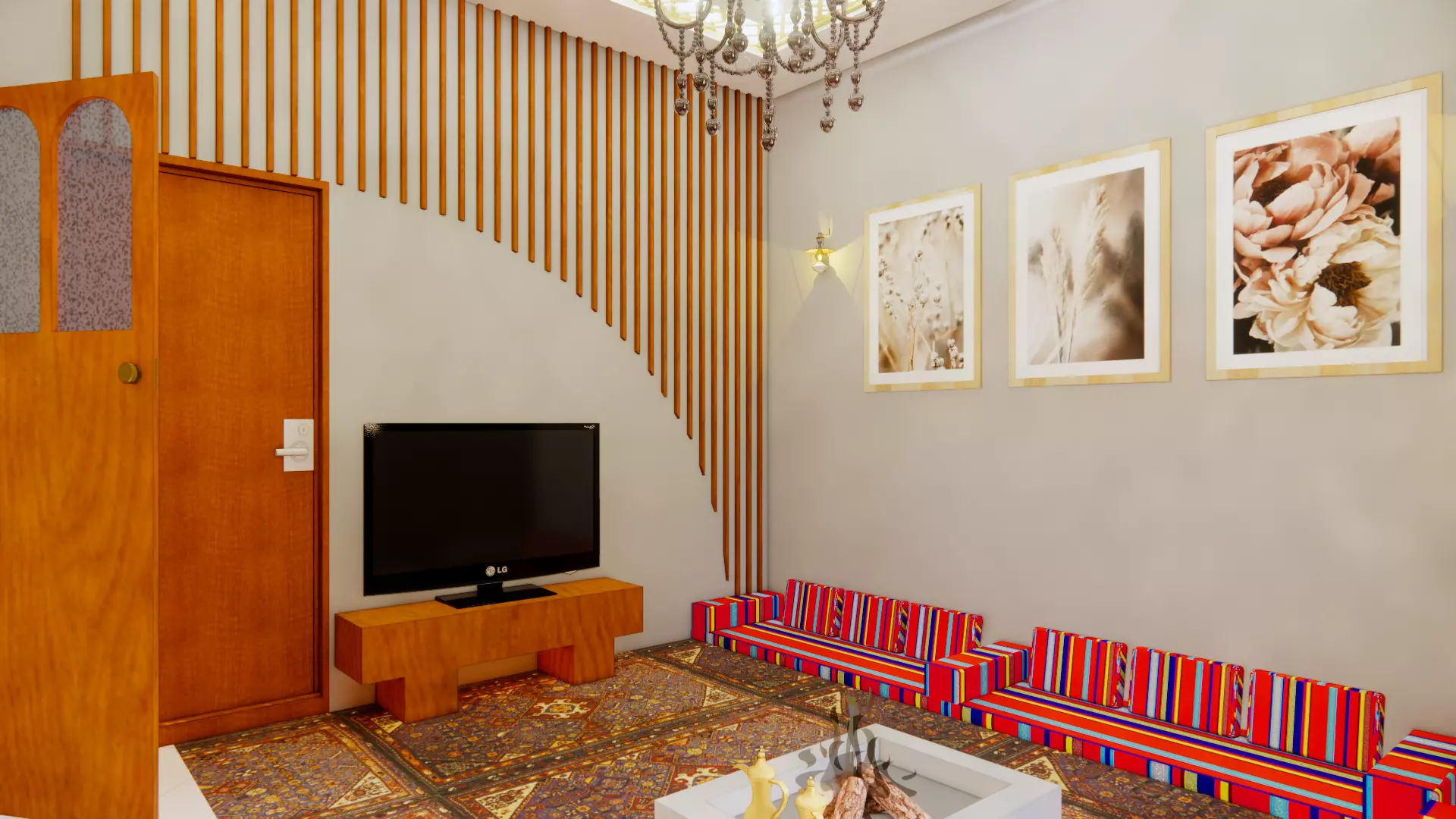 sitting room interior design 3D model