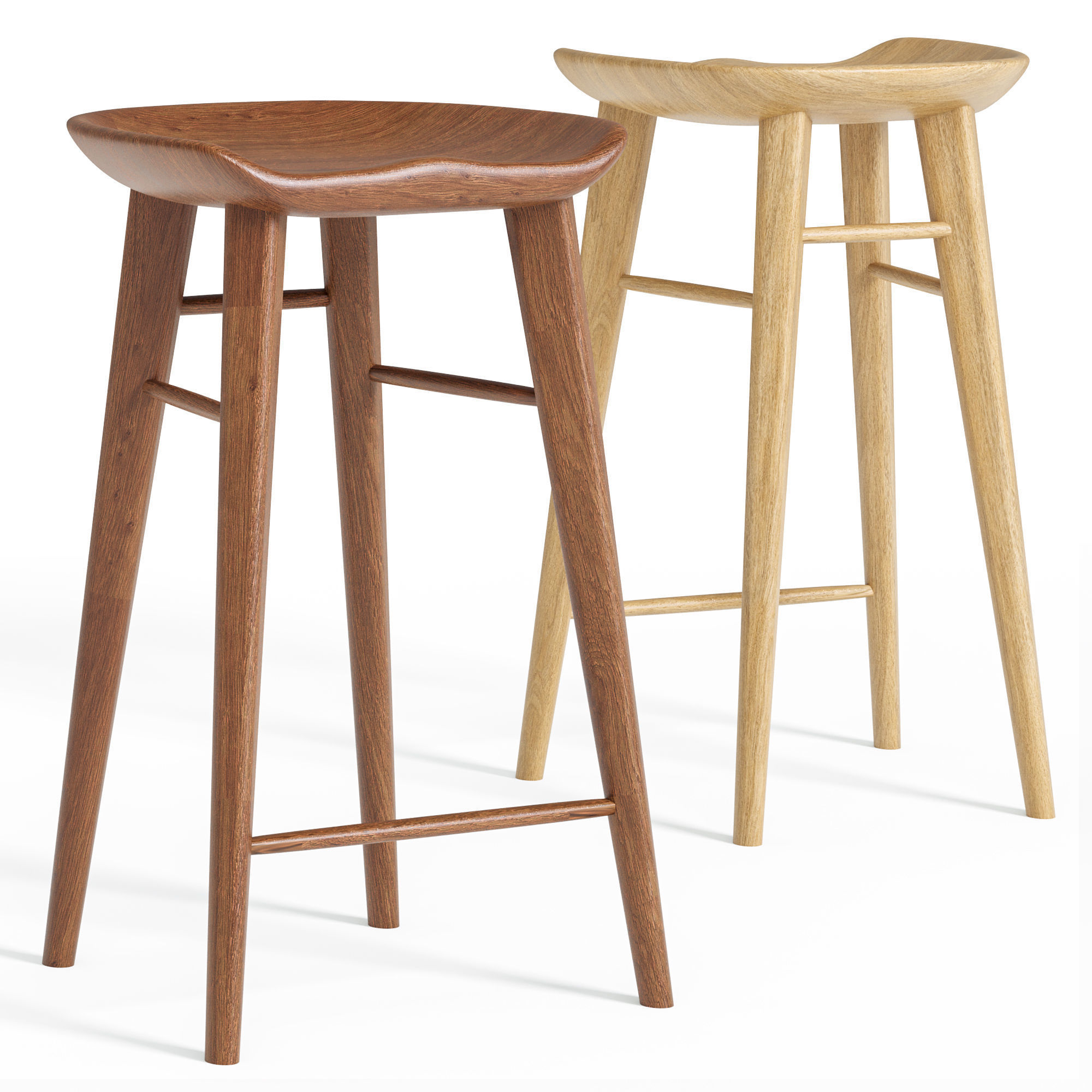 Taburet Bar Stool 3D model_1