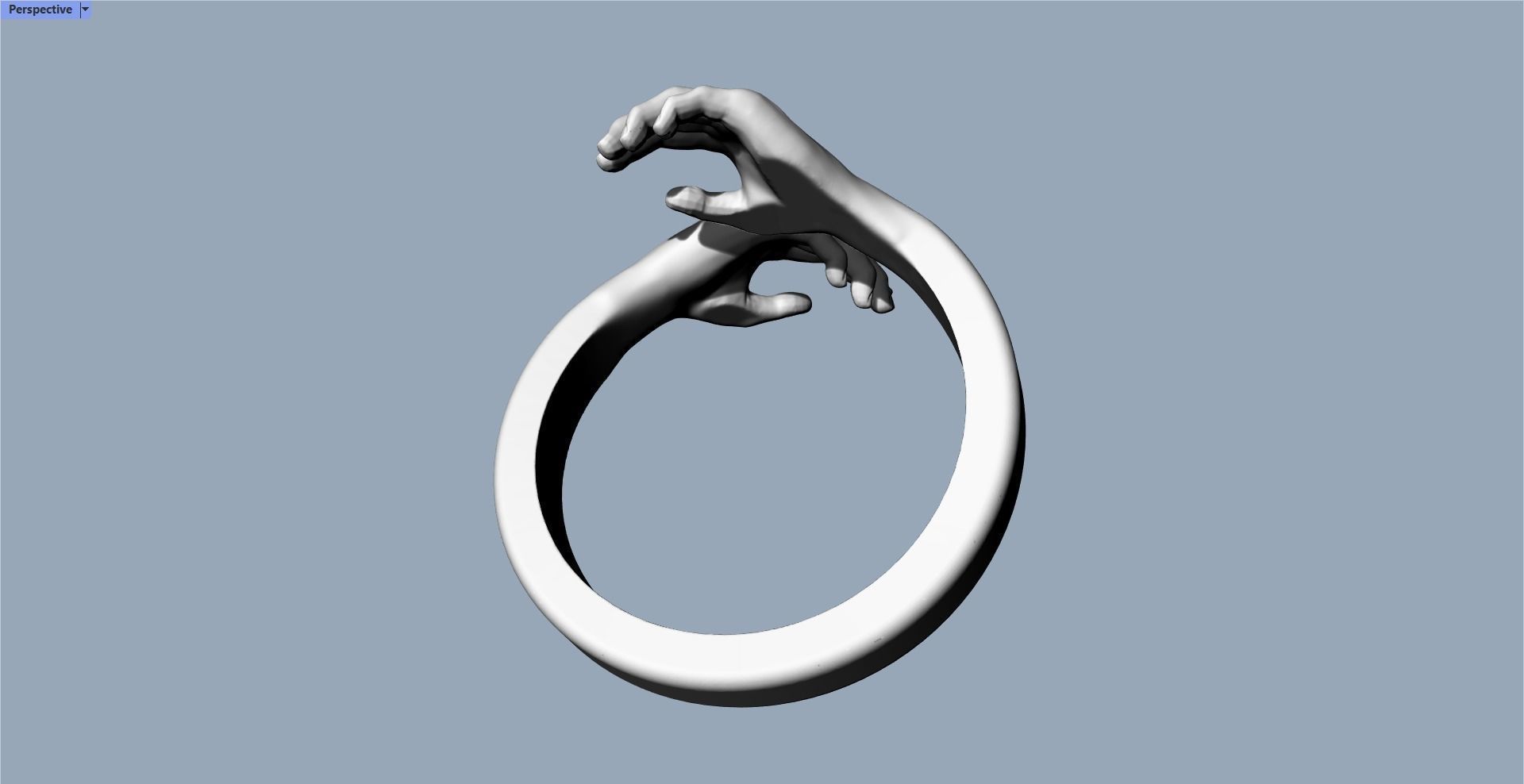 Ring Hug-Ring Hands 3D print model_9