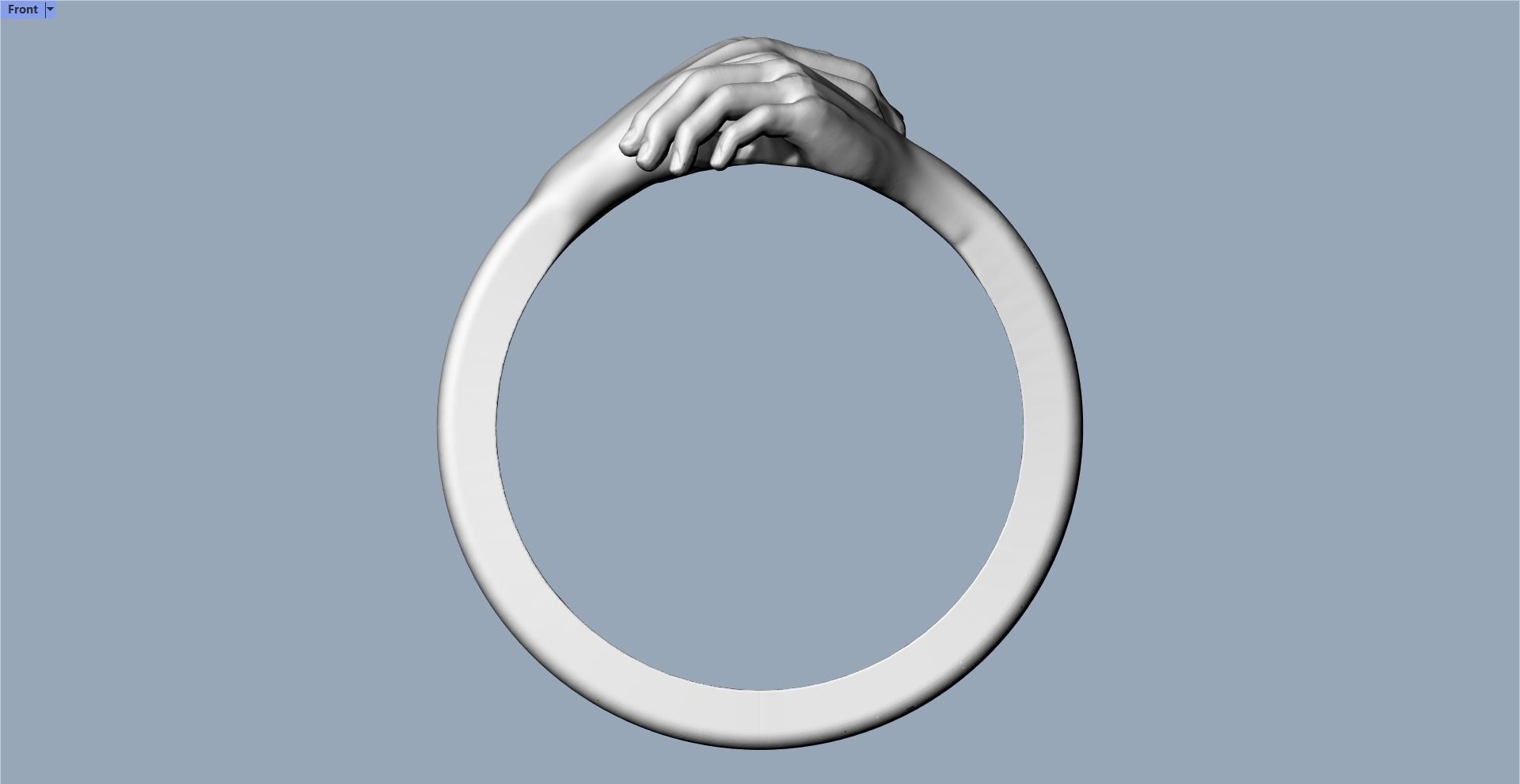Ring Hug-Ring Hands 3D print model_6