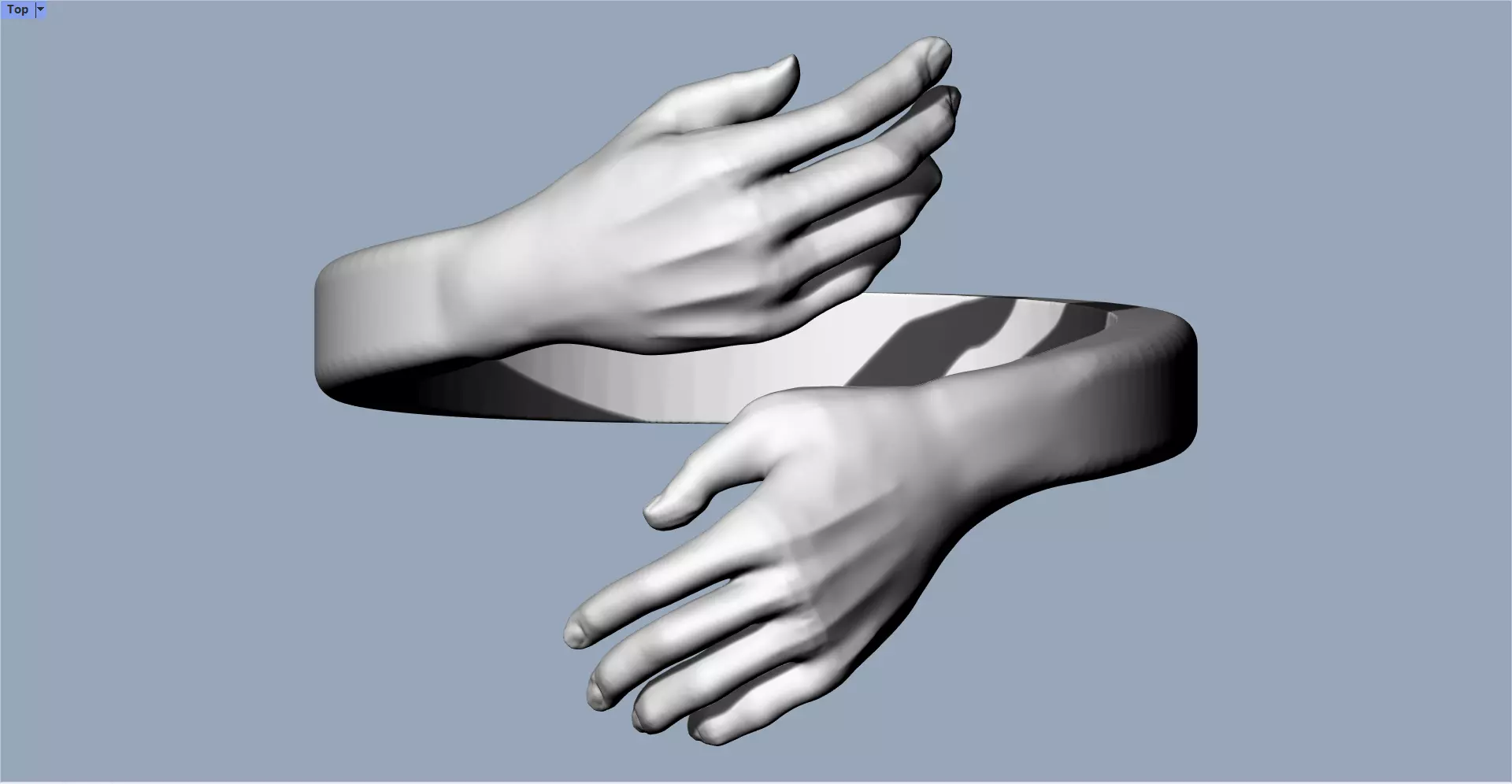 Ring Hug-Ring Hands 3D print model_0