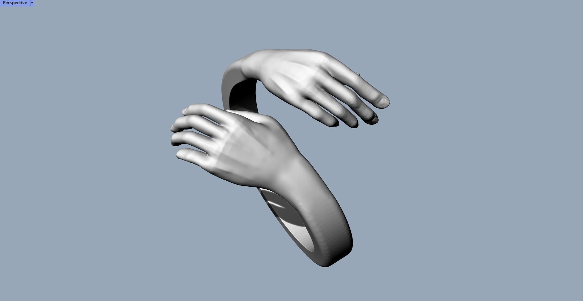 Ring Hug-Ring Hands 3D print model_10