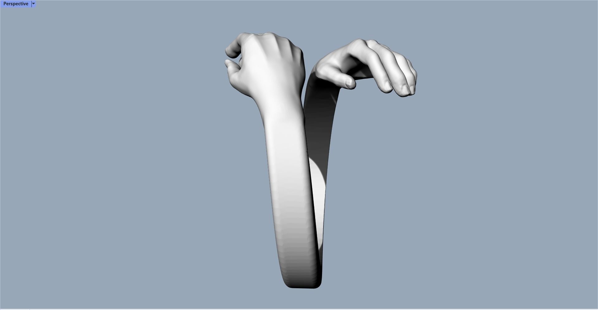Ring Hug-Ring Hands 3D print model_8