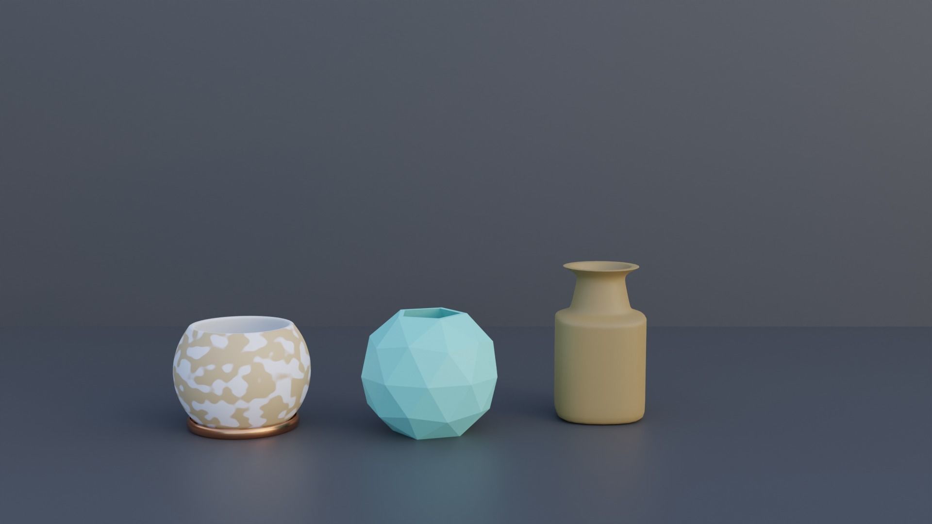 Flower Pots Blender 3D Assets 3D model_4