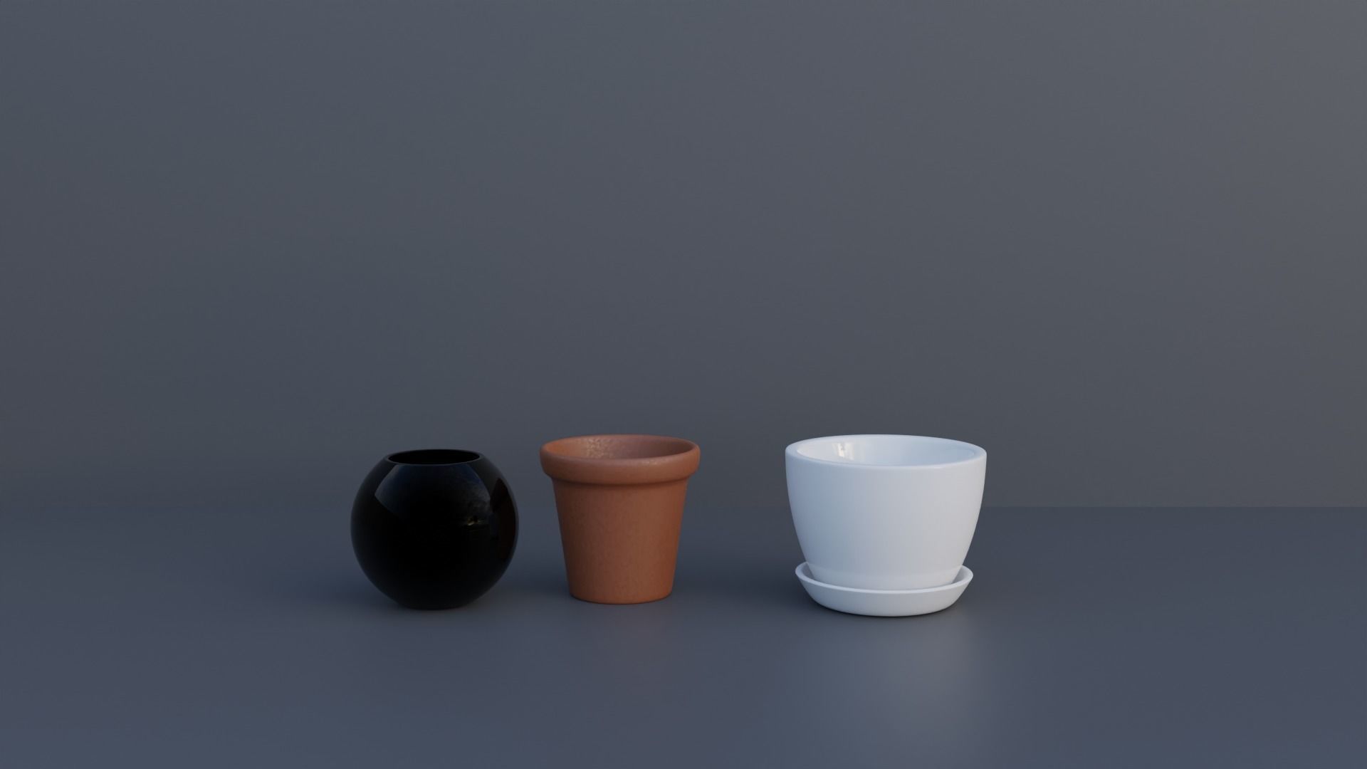 Flower Pots Blender 3D Assets 3D model_3