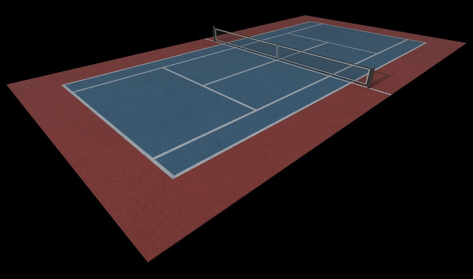 Tennis Court Low-poly 3D model_17