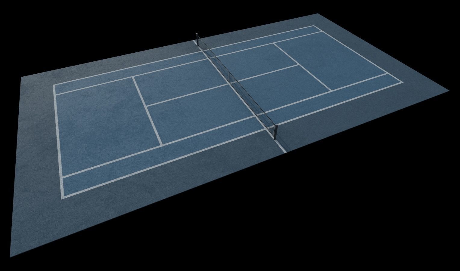 Tennis Court Low-poly 3D model_5