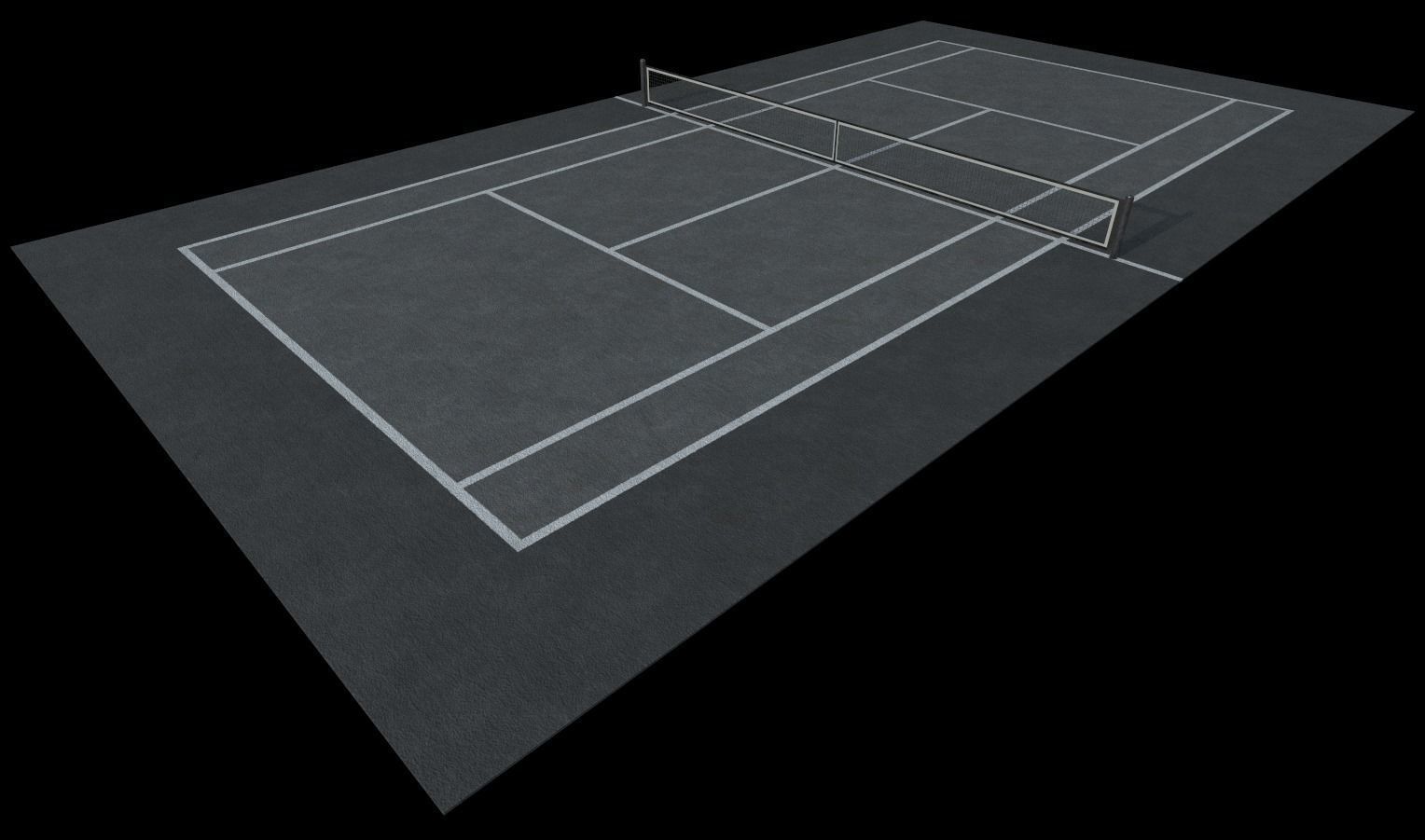Tennis Court Low-poly 3D model_21