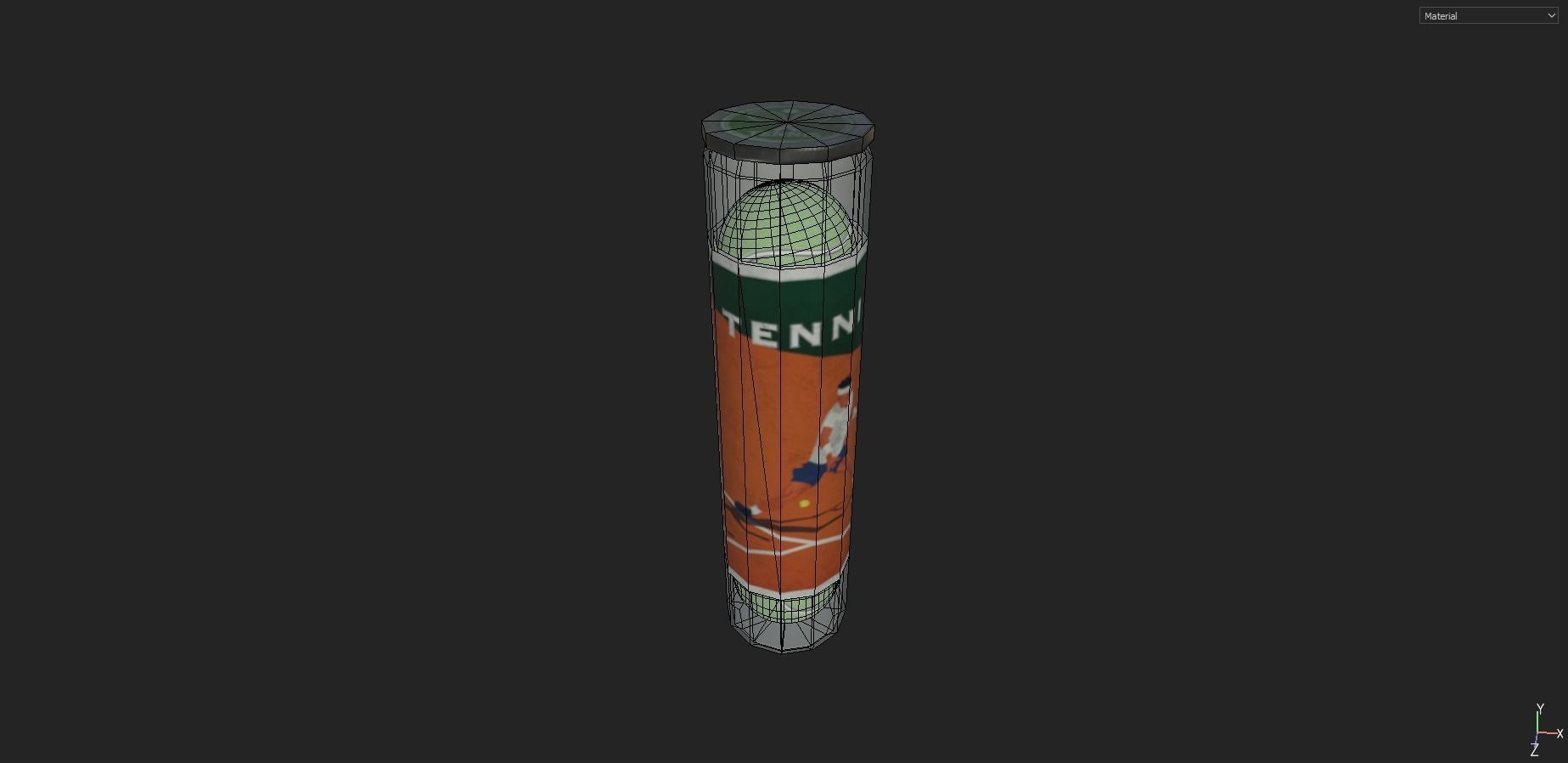 Tennis Court Low-poly 3D model_4