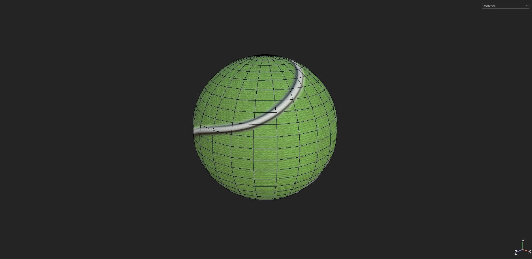 Tennis Court Low-poly 3D model_2