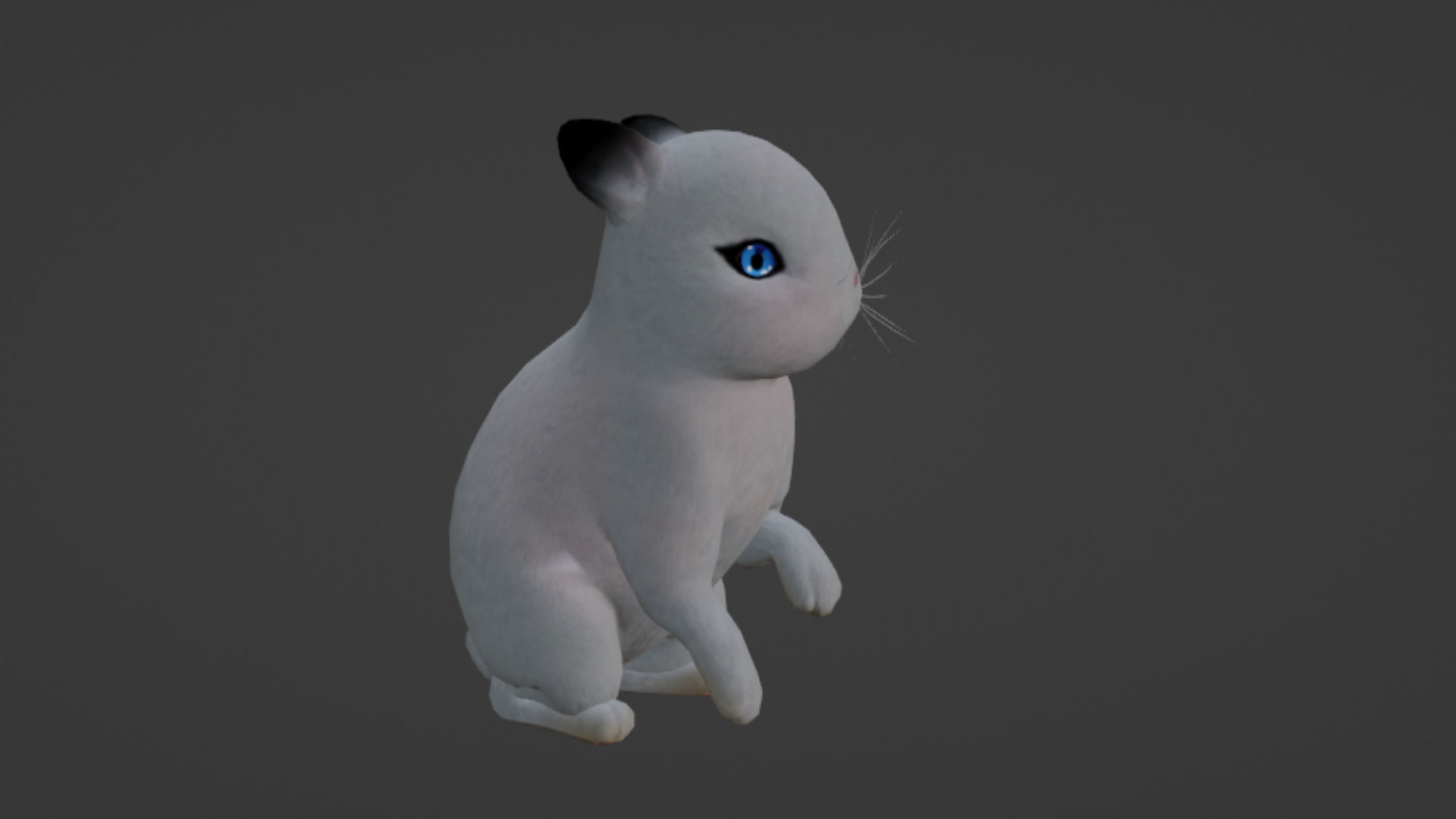 Rabbit Low-poly 3D model_3