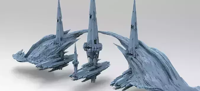 Sci fi Magma Cliff bridge 5 