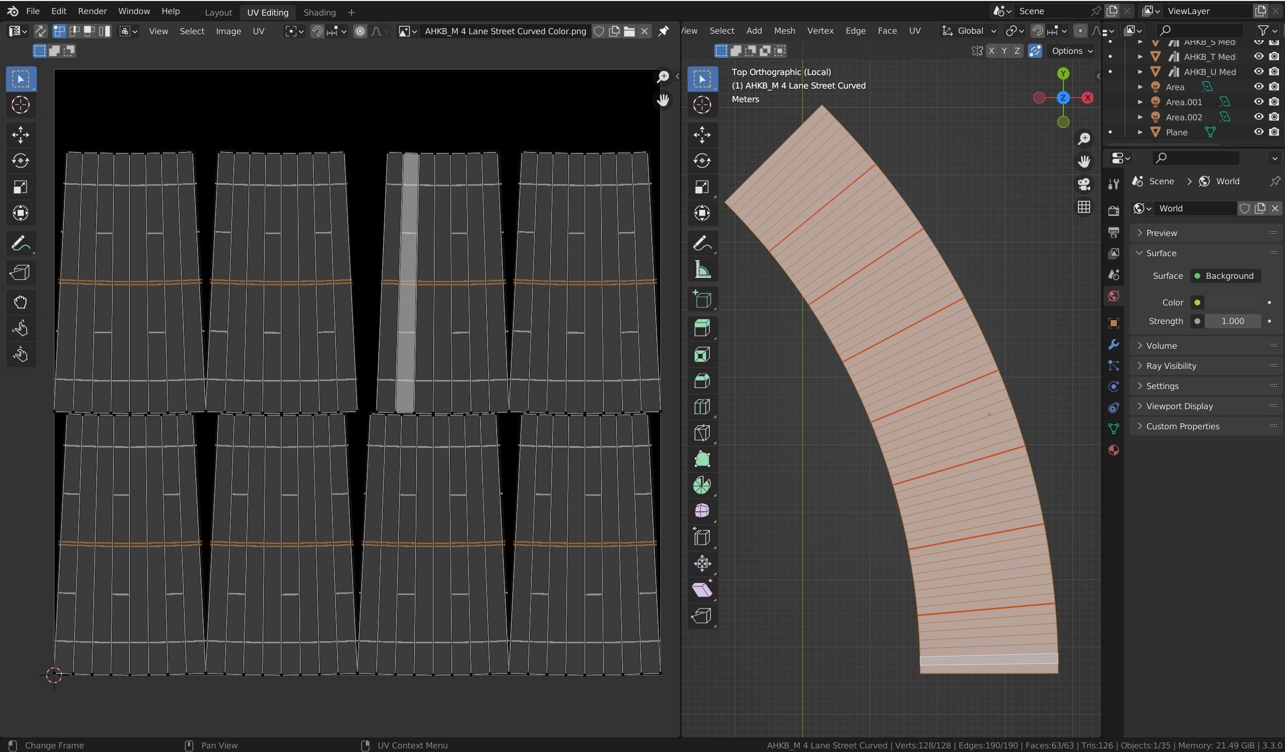 Kitbash Streets Intersections and Signs Low-poly 3D model_19