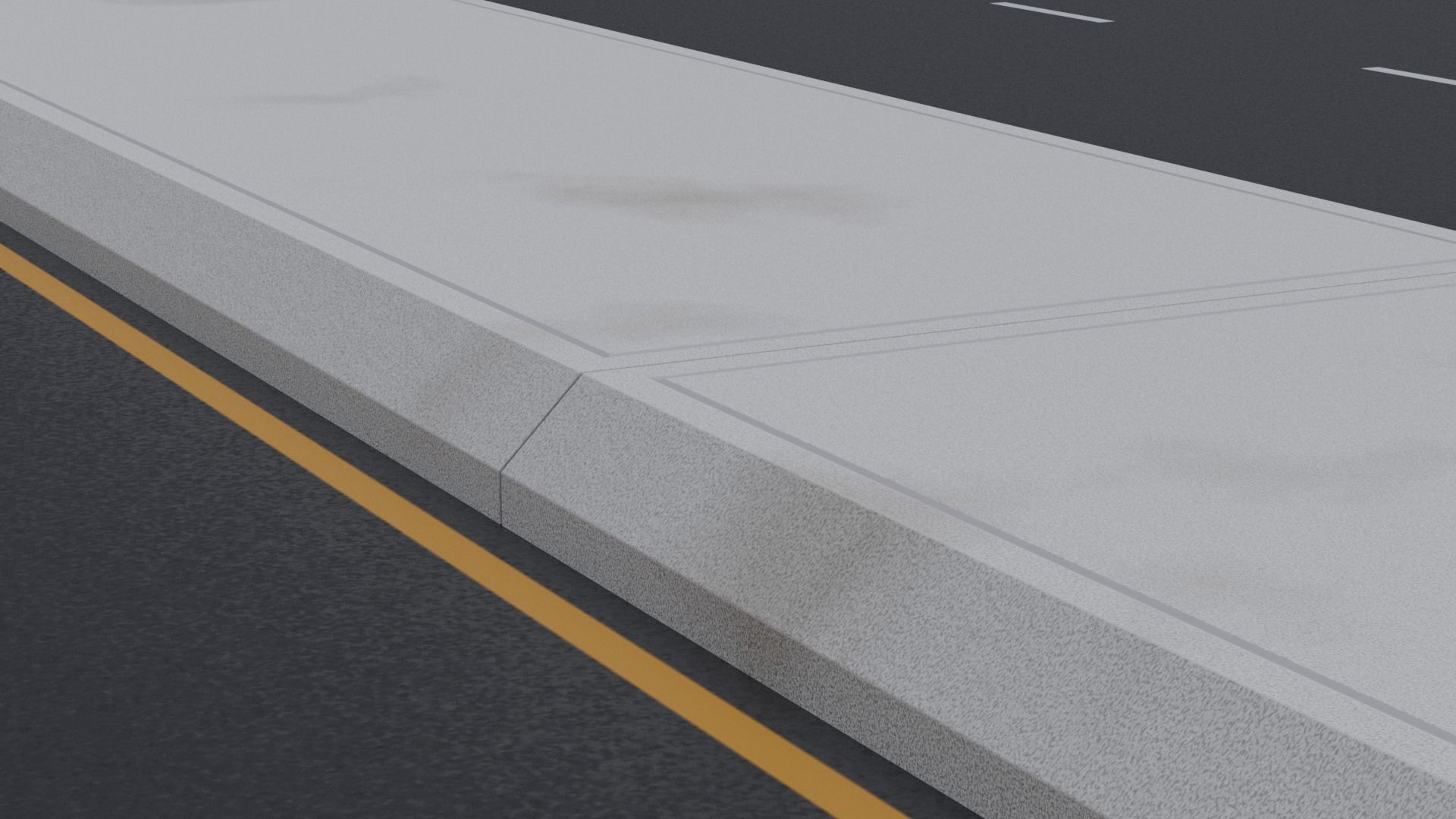 Kitbash Streets Intersections and Signs Low-poly 3D model_14