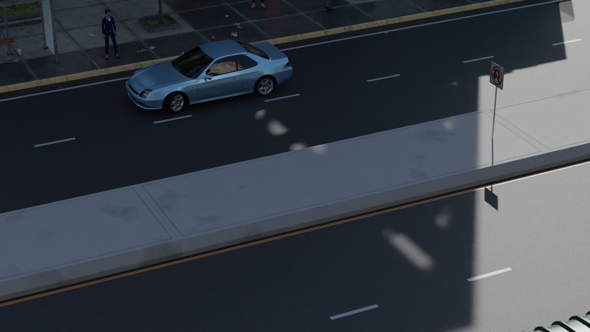 Kitbash Streets Intersections and Signs Low-poly 3D model_17