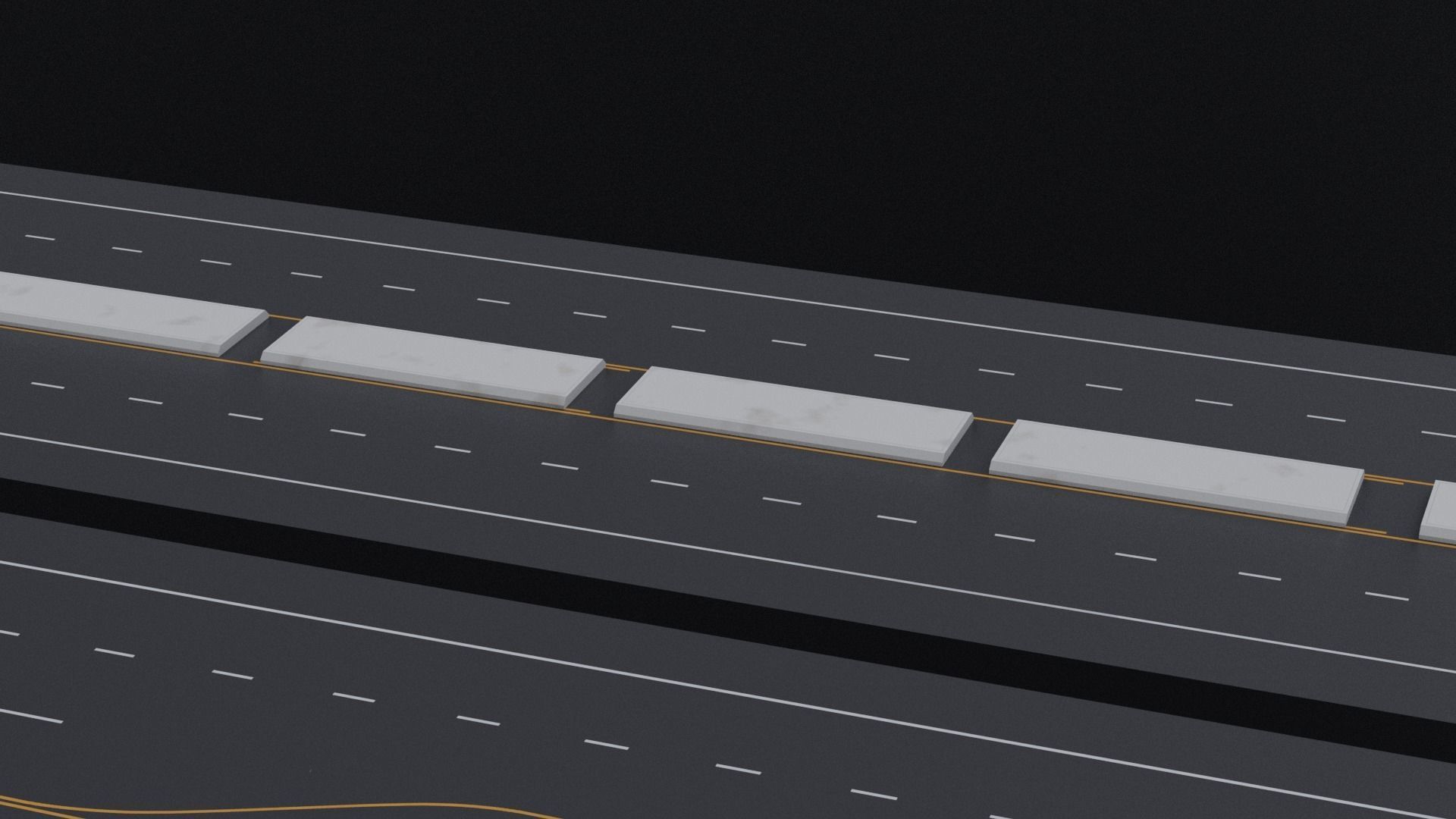 Kitbash Streets Intersections and Signs Low-poly 3D model_11