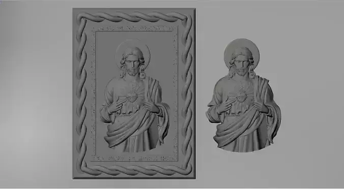 Sacred heart pendant  3D print model