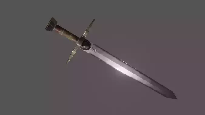 The Skull Sword Low-poly 3D model