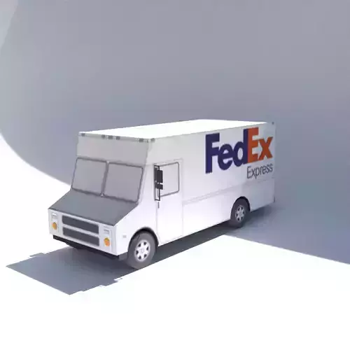 FedEx van lowpoly