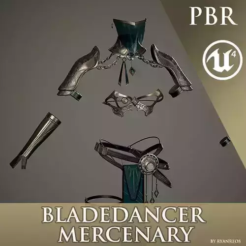 Bladedancer Mercenary Armor  - Game Ready Free low-poly 3D model