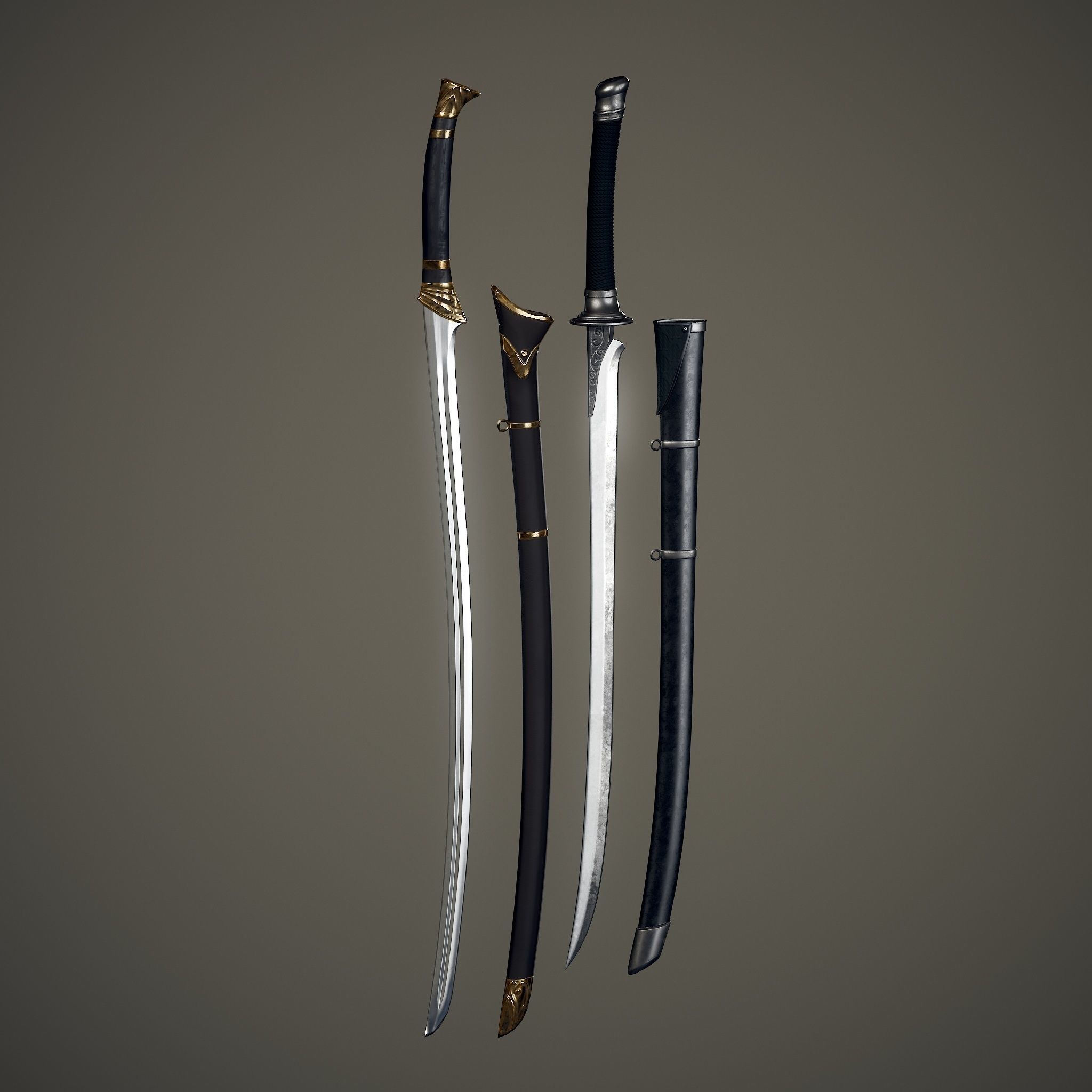 Bladedancer Mercenary Armor  - Game Ready Free low-poly 3D model_4