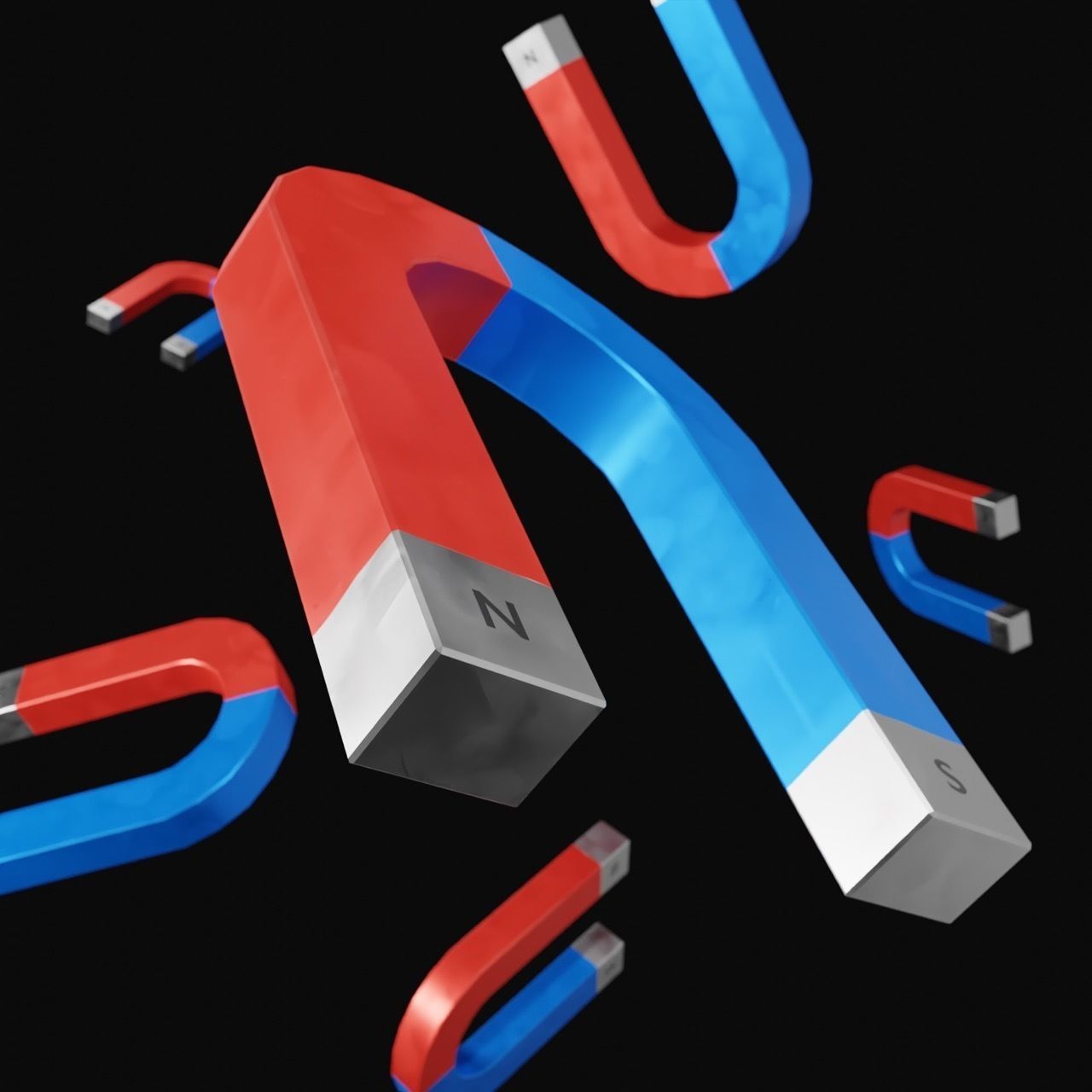 Magnet Typical Low Poly Game Ready Low-poly 3D model_3