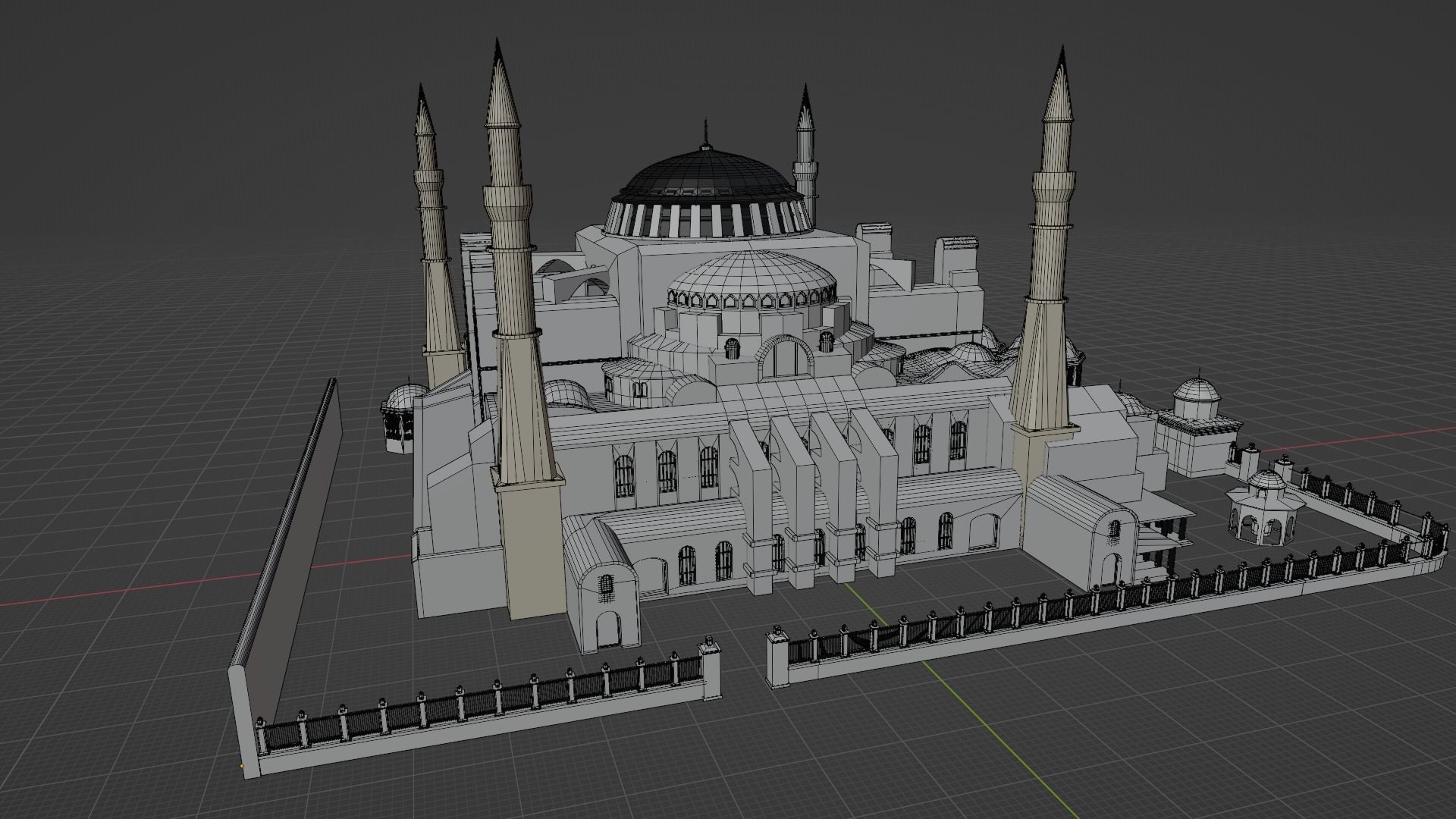 Ayasofya Cami Hagia Sophia 3D 3D Model CGTrader