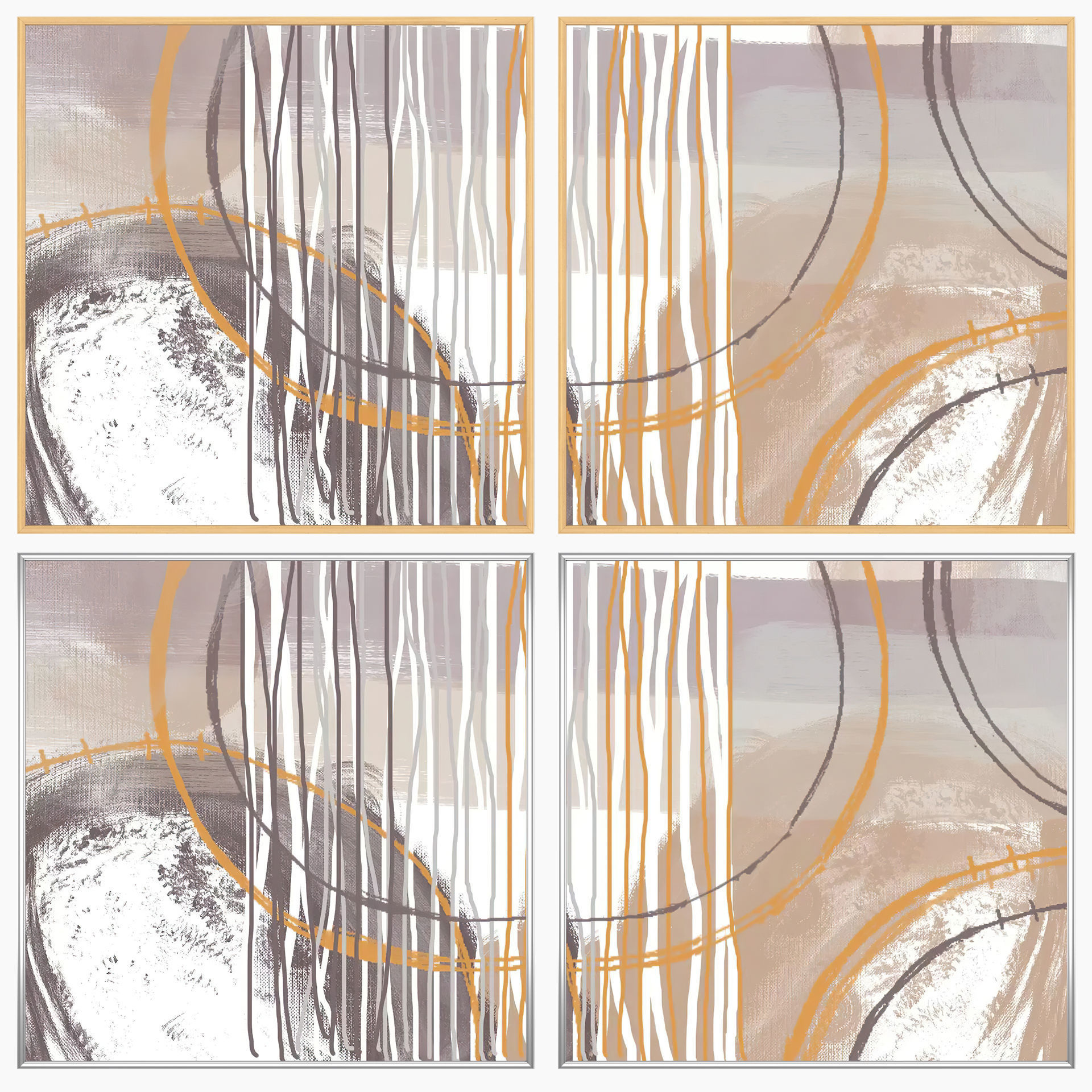 Wall Art Set 4055 3D model_2