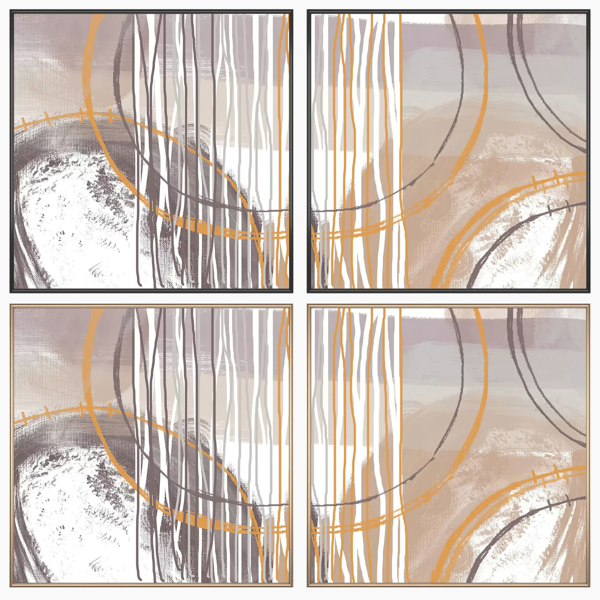 Wall Art Set 4055 3D model_1