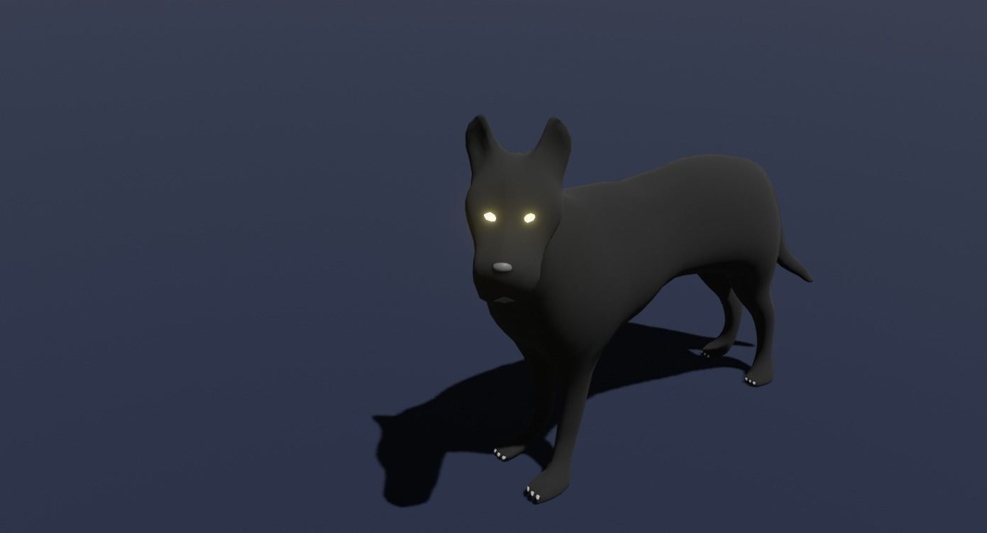 Cartoon Dog rigged 3D model Low poly Free low-poly 3D model_6