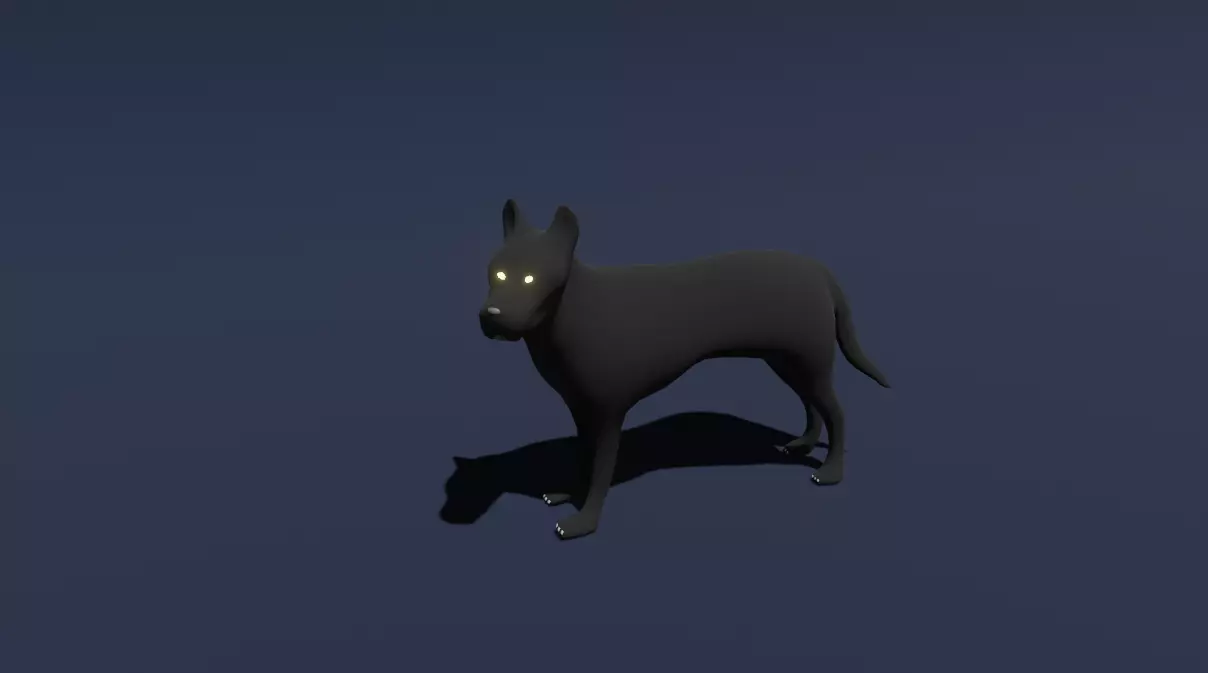 Cartoon Dog rigged 3D model Low poly Free low-poly 3D model_0