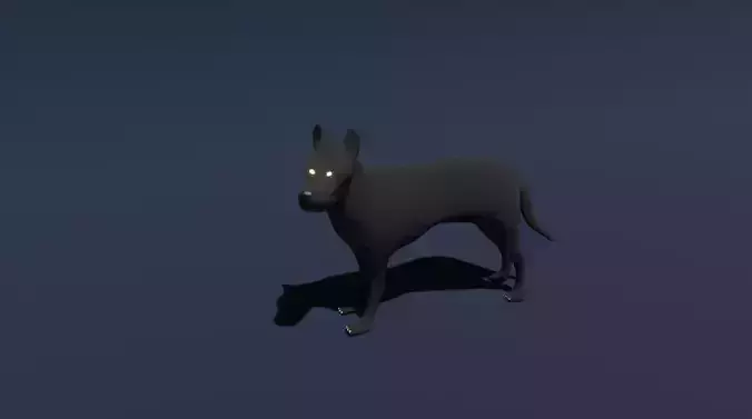 Cartoon Dog rigged 3D model Low poly