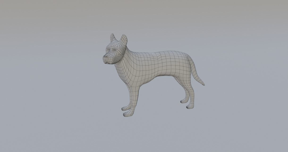 Cartoon Dog rigged 3D model Low poly Free low-poly 3D model_7
