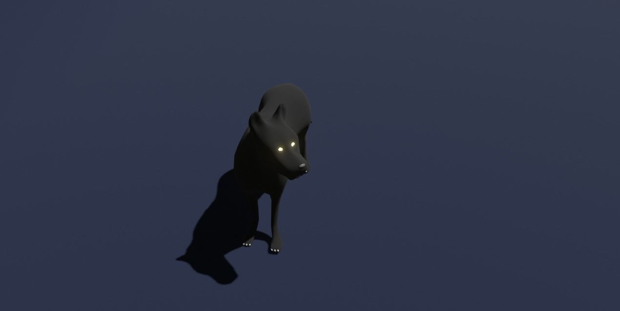 Cartoon Dog rigged 3D model Low poly Free low-poly 3D model_1