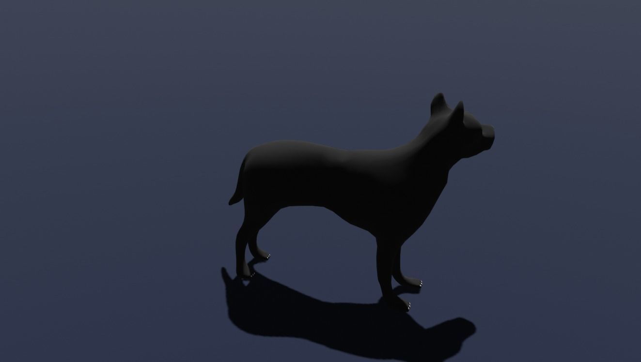 Cartoon Dog rigged 3D model Low poly Free low-poly 3D model_3