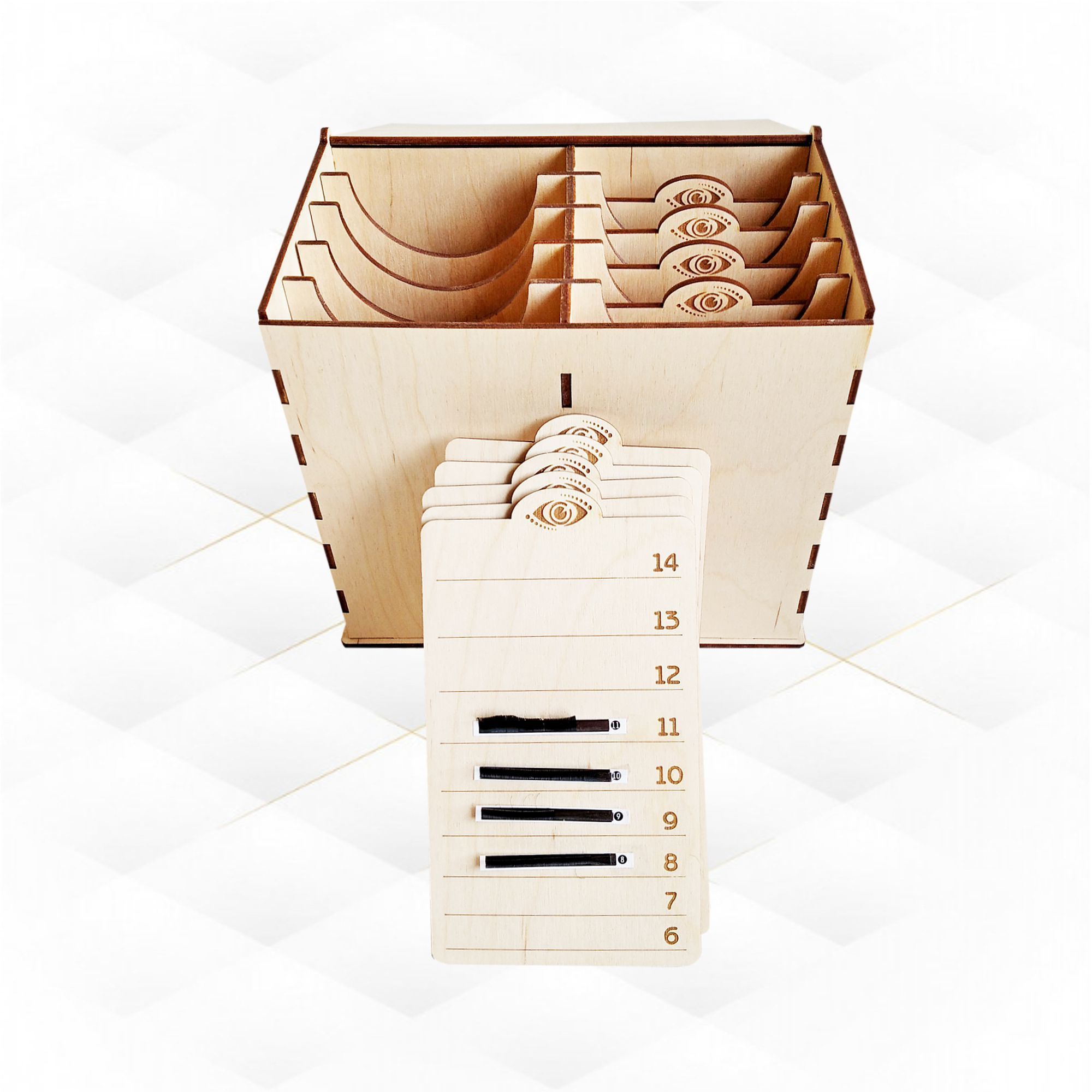 Kit for eyelash extensions svg design laser cut 3D print model_1