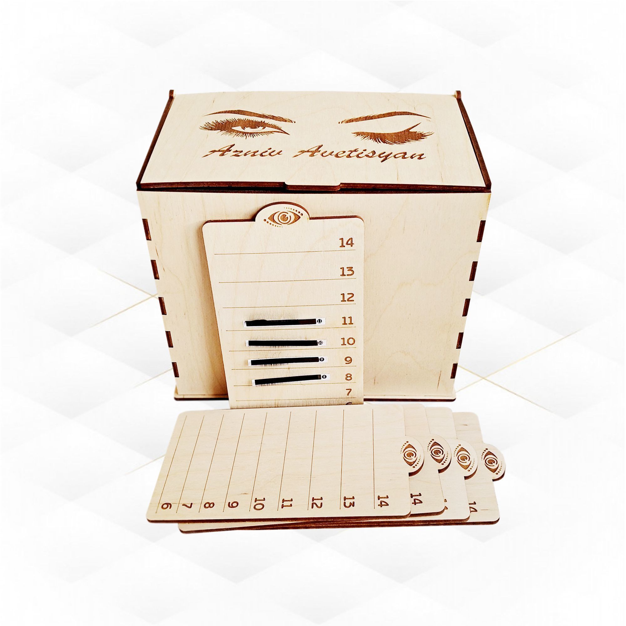 Kit for eyelash extensions svg design laser cut 3D print model_5