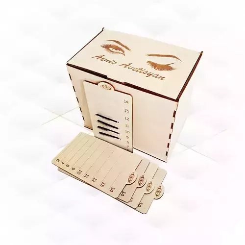 Kit for eyelash extensions svg design laser cut 3D print model