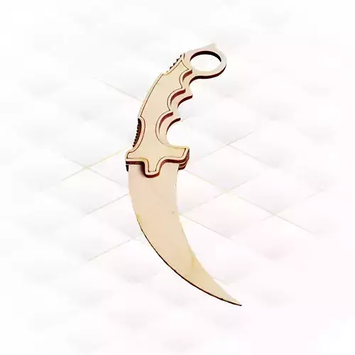 Toy Knife Karambit digital design for laser cut 3D print model