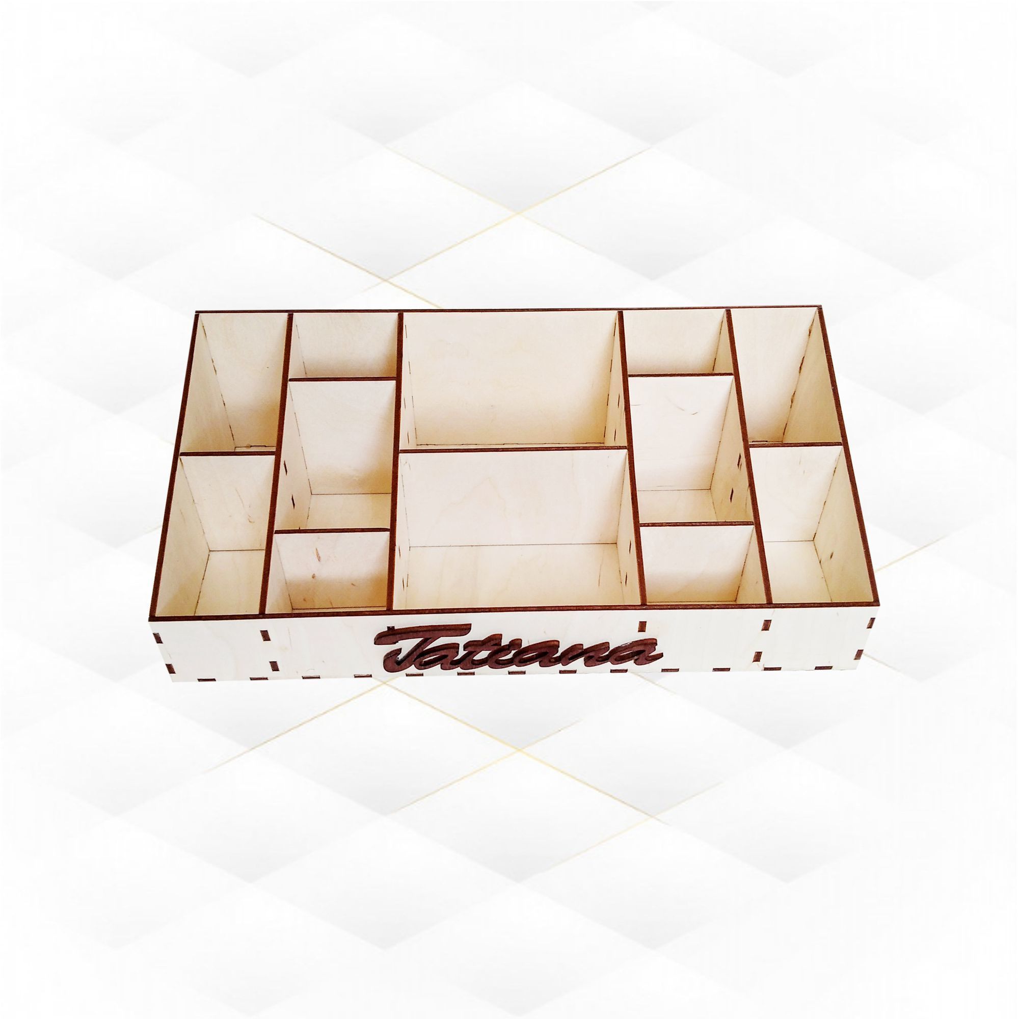 Gift makeup box digital pattern for laser cut 3D print model_5