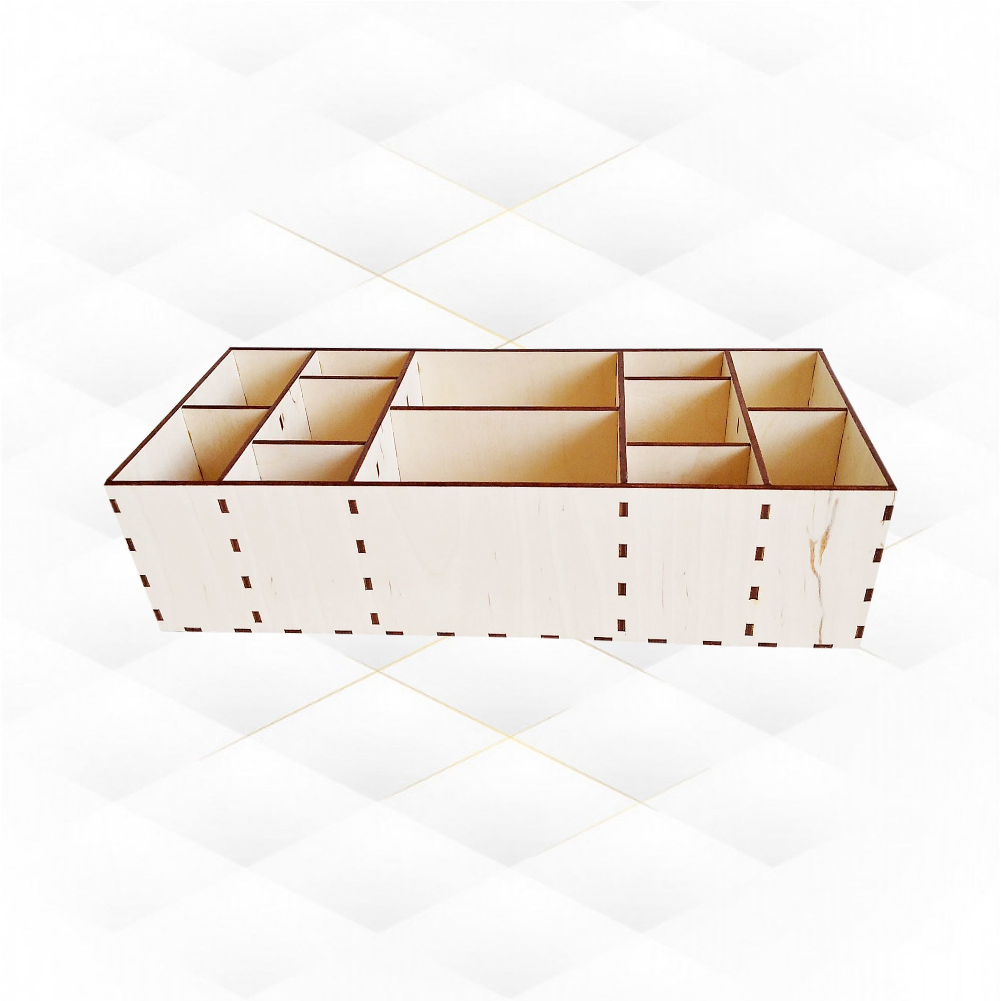 Gift makeup box digital pattern for laser cut 3D print model_4