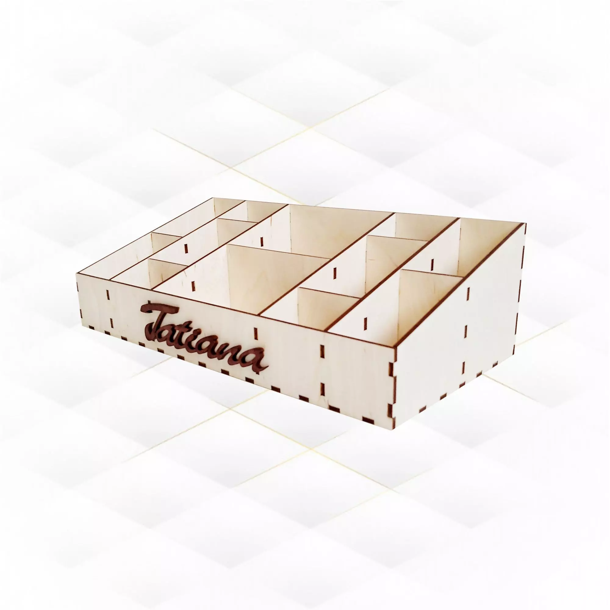 Gift makeup box digital pattern for laser cut 3D print model_0