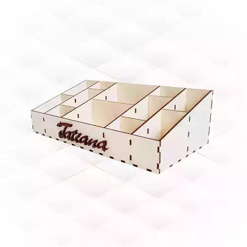 Gift makeup box digital pattern for laser cut 3D print model